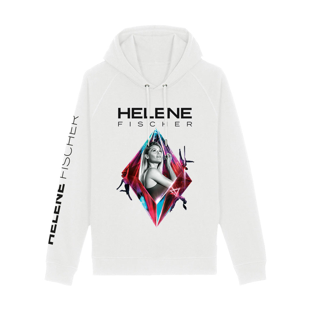 Hoodie Weiß - Motiv" Kristall"