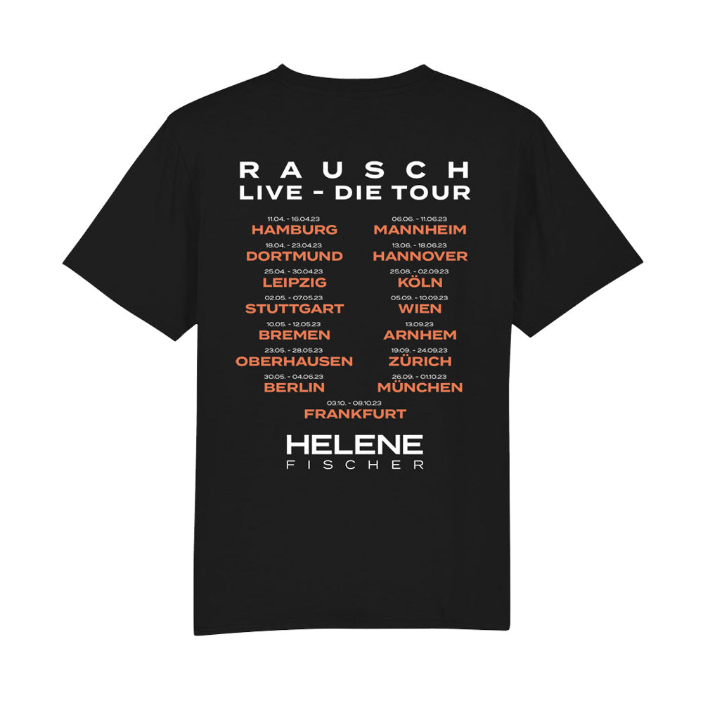 T-Shirt Schwarz Tournee 2023 - Motiv "Rausch-Live-Die Tour" - Unisex