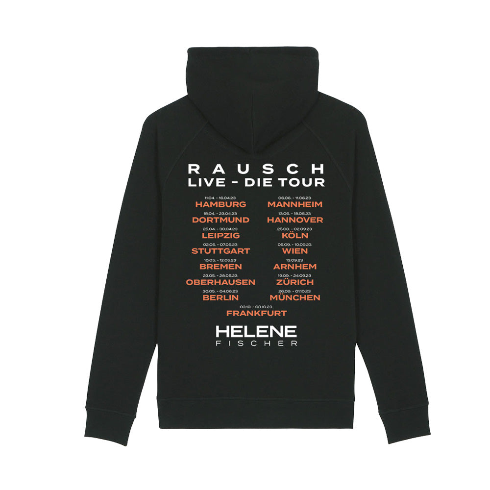 Hoodie Schwarz Tournee 2023 - Motiv "Rausch-Live-Die Tour" - Unisex