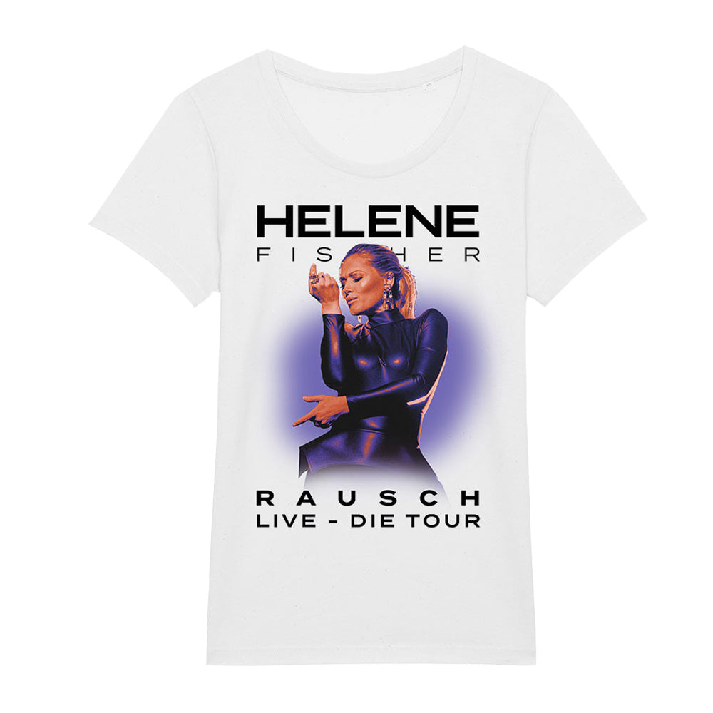 T-Shirt Weiß Tournee 2023 - Motiv "Rausch-Live-Die Tour" - Damen