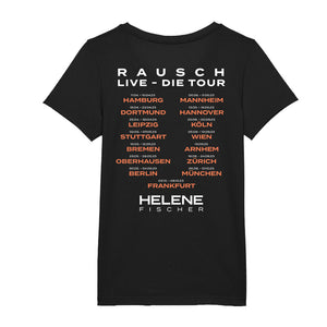 T-Shirt Schwarz Tournee 2023 - Motiv "Rausch-Live-Die Tour" - Damen