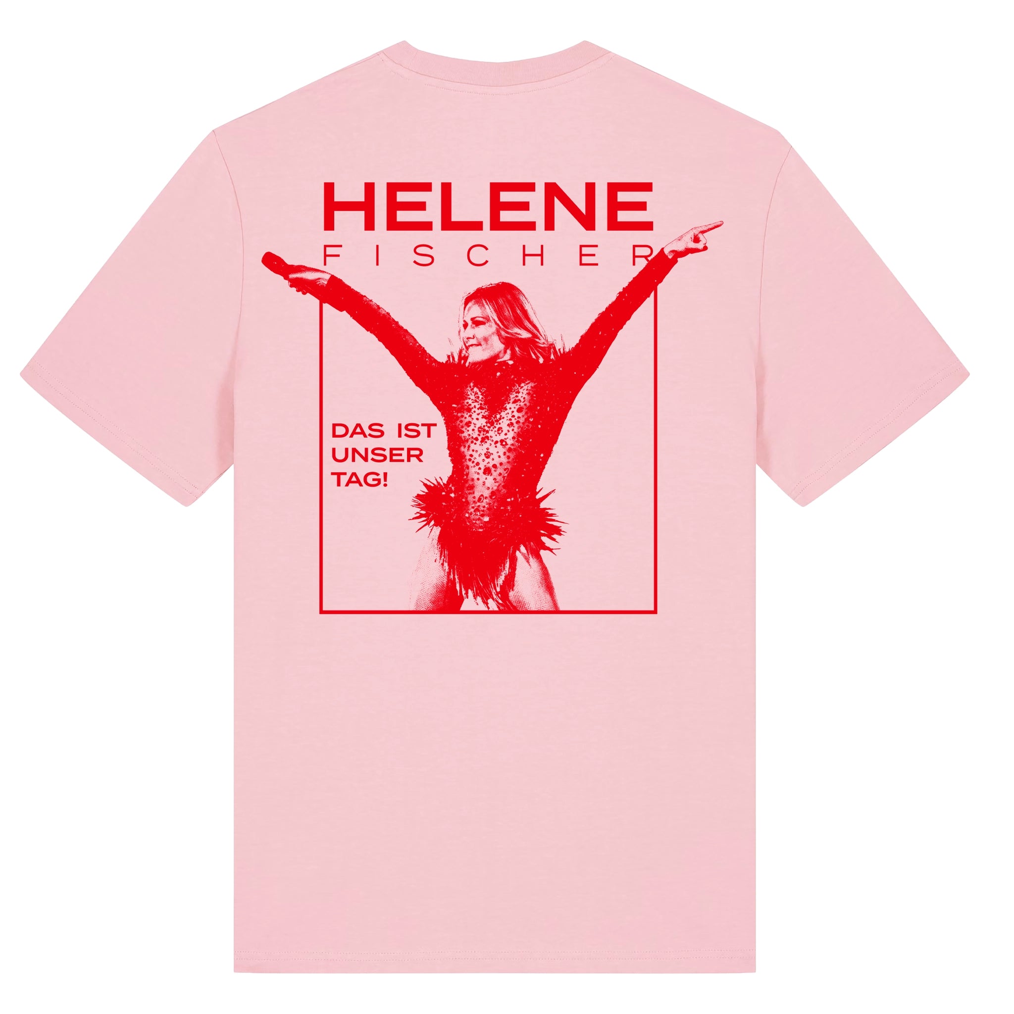 Rosa Helene Fischer Merchandise Tour-Shirt in der Vorder- und Rückansicht. 