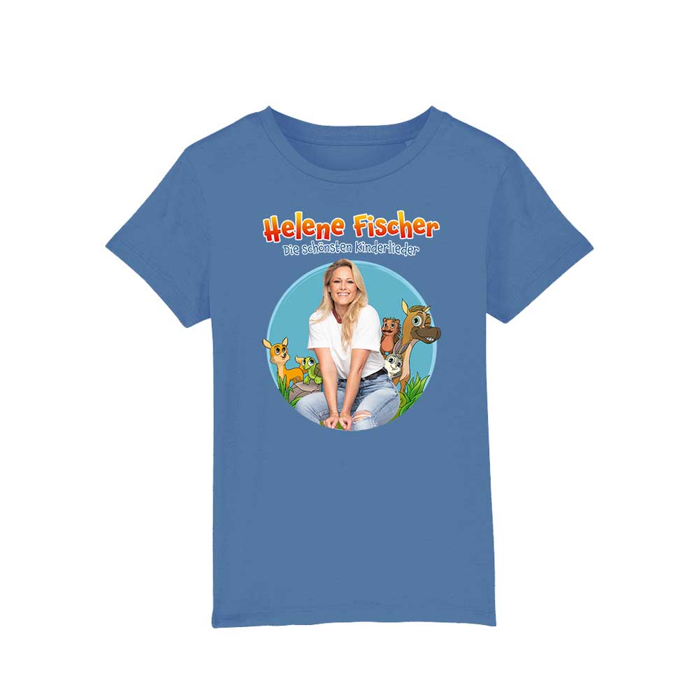 T-Shirt Blau - Motiv Kinderlieder - Kids