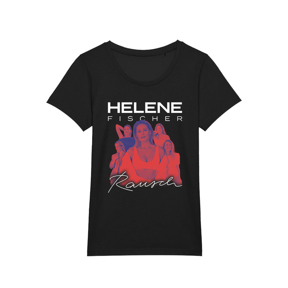 T-Shirt Schwarz Motiv Collage - Tournee 2023 - Damen